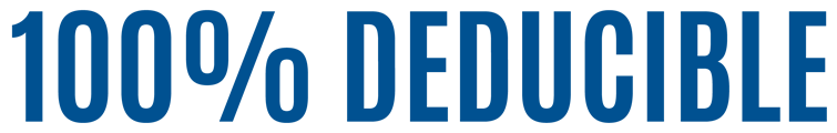 logo 100 deducible-azul